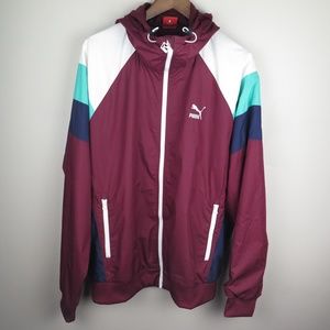Retro Puma Windbreaker Track Jacket Hood